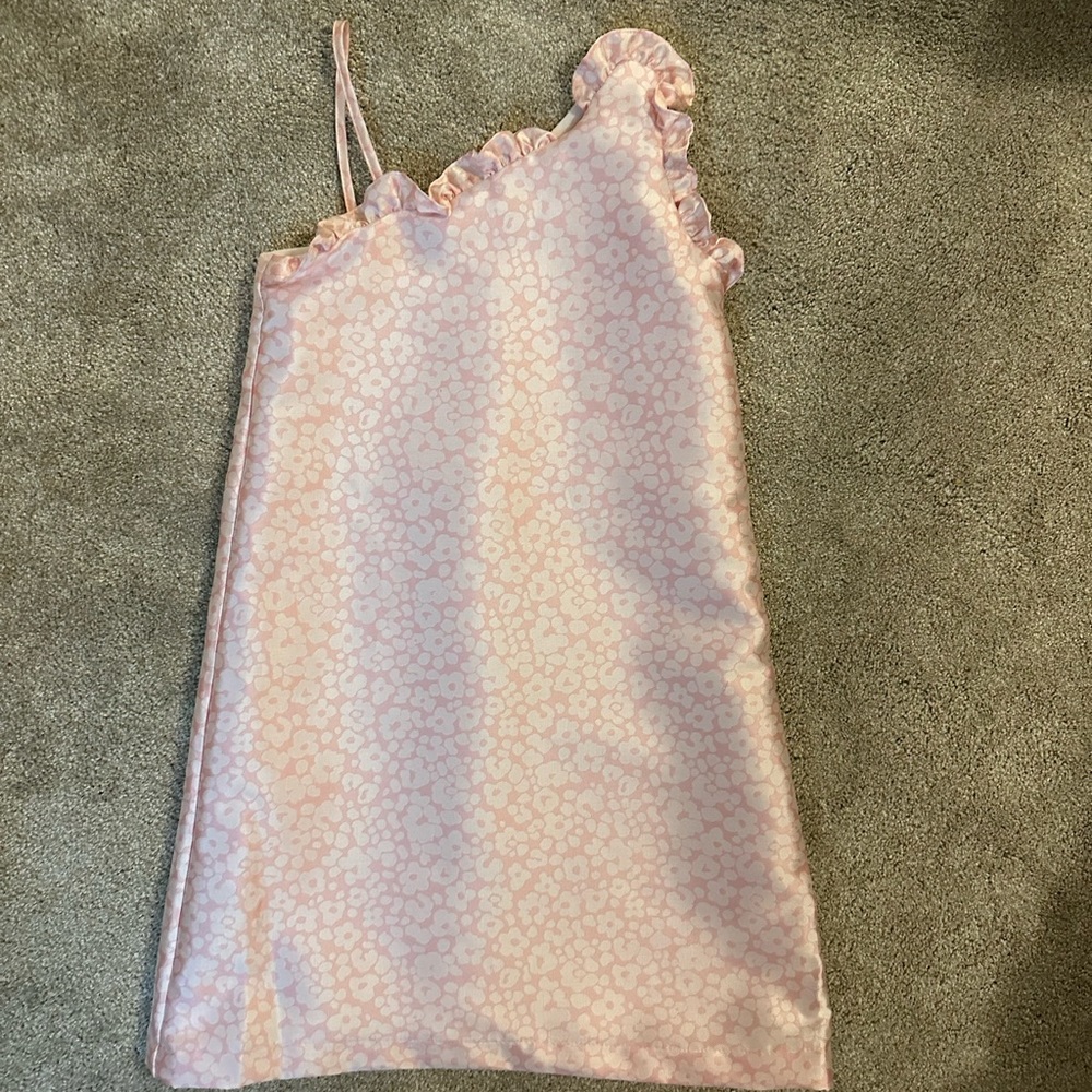 Bella Bliss girl's ruffle shoulder shift dress.